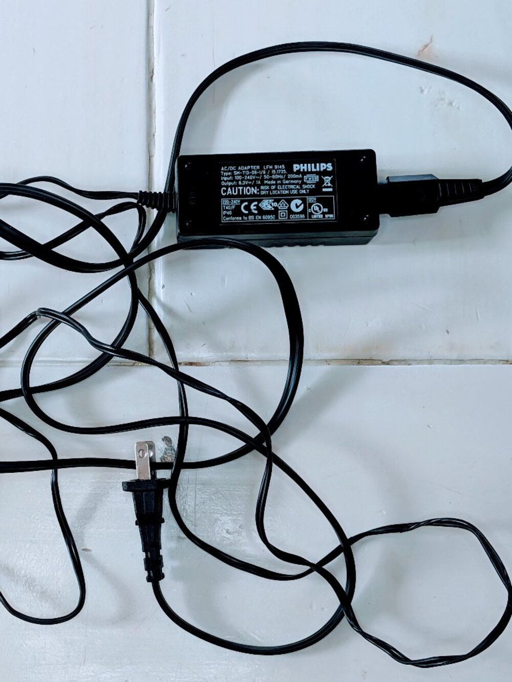 Philips LFH 9145 AC/DC Power Adapter Pocket Memo Dictation Recorder OEM 100-240V